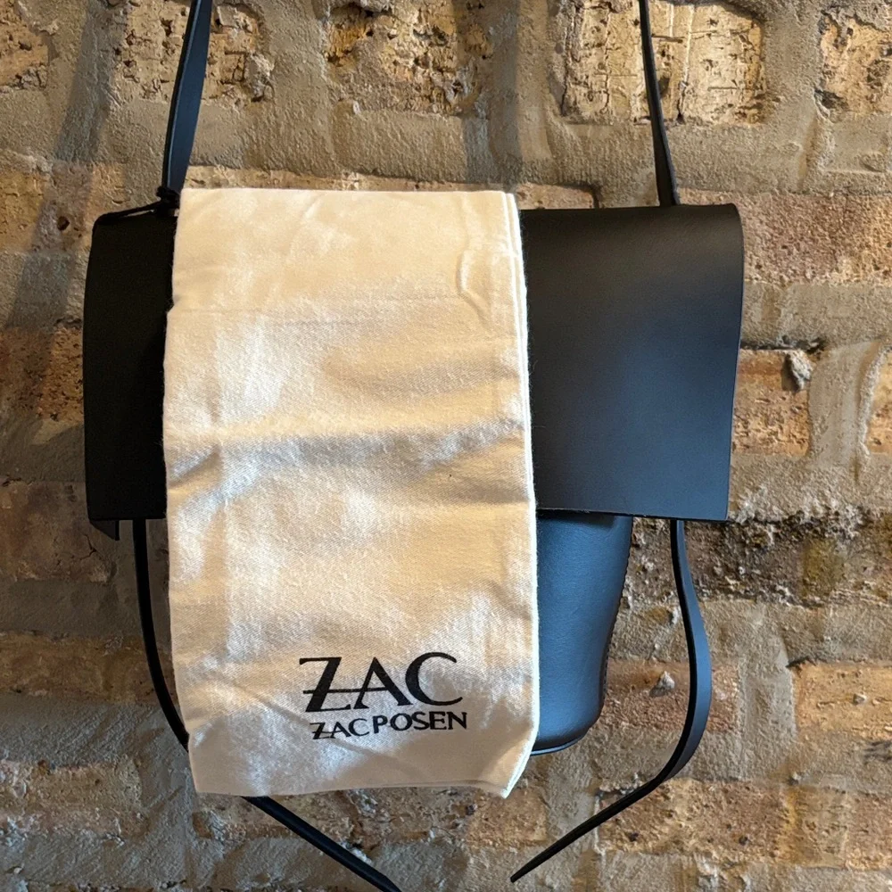 Zac Posen Black Leather Crossbody Bag - Picture 7 of 8